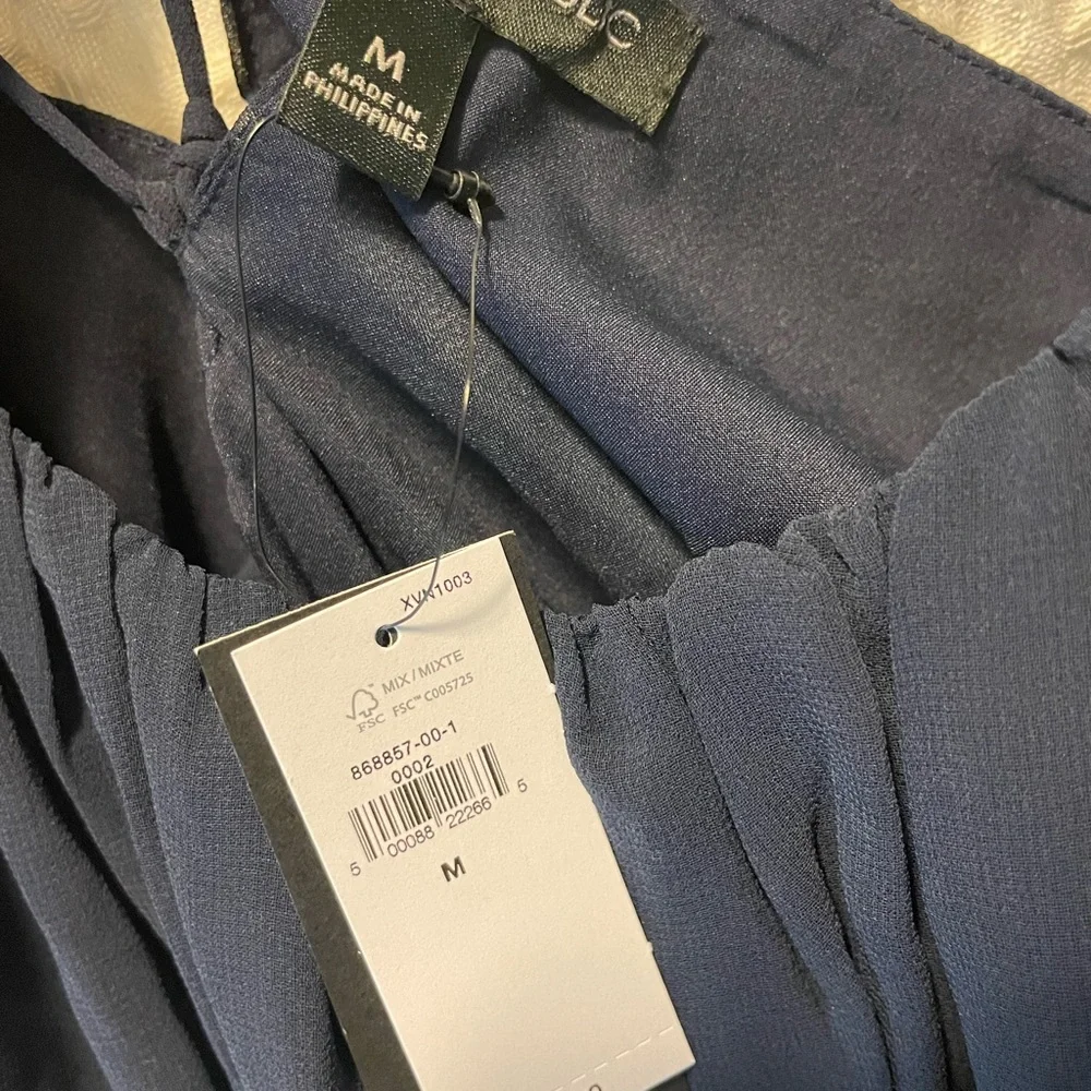 Banana Republic flowy dress, Maxi length, navy, empire waist SZ MD - Picture 5 of 9